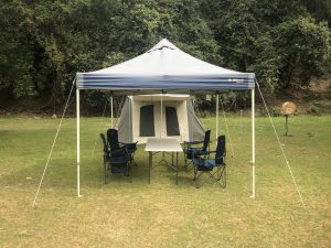 Narrabeen Caravan park deluxe camping set up