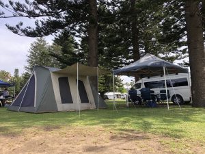 Narrabeen NRMA Lakeside Holiday park park camp site set up service